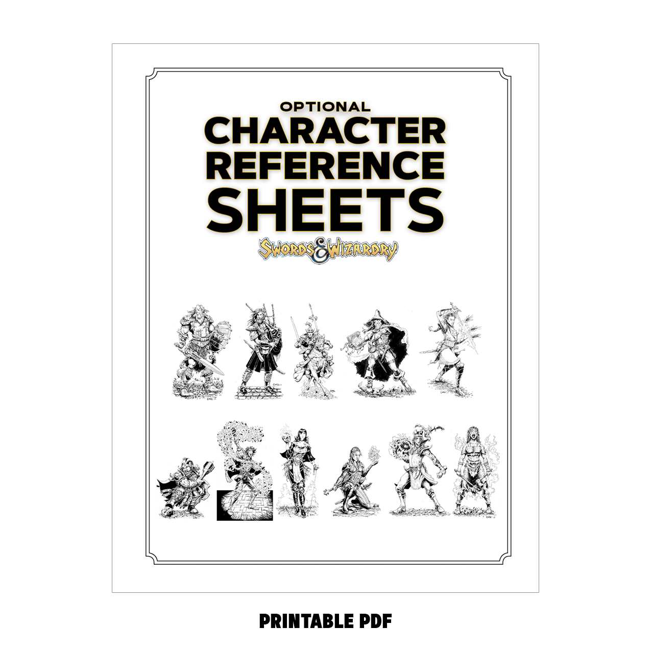 Swords & Wizardry Optional Character Reference Sheets PDF